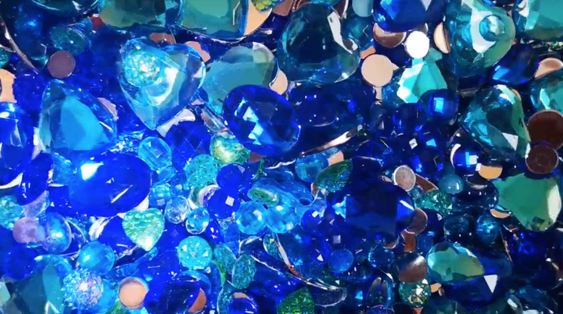 Blue assorted Mermaid Gems Face Body